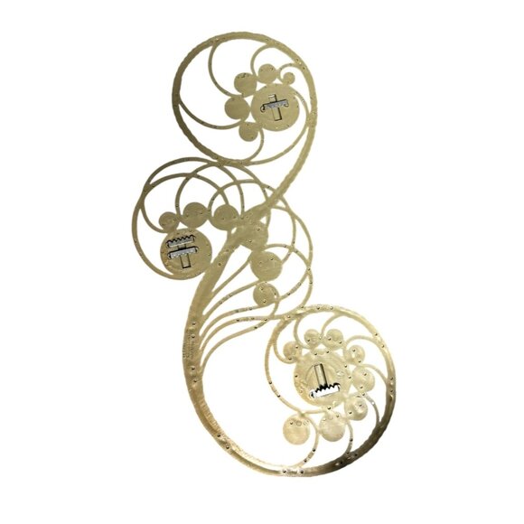 Homco Products Burwood Gold Swirl Metal Wall Art Sculpture - Picture 4 of 8